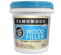 Famowood Golden Oak Wood Filler, Stainable and Paintable Putty for Furniture Cabinet Door Repair, Water-Based Sandable Formula for Restoring Cracks and Holes, 576g