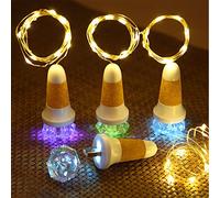 Famtasme Led String Light Bar Rechargeable Luminous Bottle Cover Diamond-Shaped Cork Atmosphere Creating Night Light