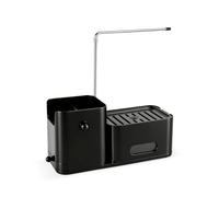 famuka 4-in-1 Dish Soap Dispenser Set Kitchen Sink Caddy Organiser | with Sponge Holder, Rag Rack and Storage Box, Washing Up Liquid Dispenser,Making Countertop Organized