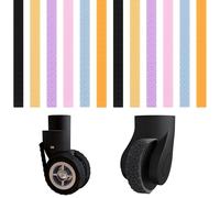 FAMULP 12 Pcs Luggage Wheel Covers, 6 Colors Silent Silicone Luggage Wheel Protector