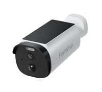 FAMVIVA Solar Security Cameras Wireless Outdoor, 2K/3MP Battery Powered Camera with Integrated Solar Panel, AI Motion Detection, Color Night Vision, 2-Way Audio, IP65 Waterproof