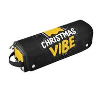 famyily 2-in-1 Curling Iron Travel Case with Iron Mat Large Capacity Hair Tool Organizer for Flat Irons, Straighteners, Curling Irons, Christmas Banan ghosts