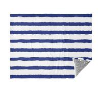 famyily Blue and White Marine Striped Blanket Throws for Couch Comfy Throw Blankets Living Room Blanket 50x70 Inches Blankets and Throws