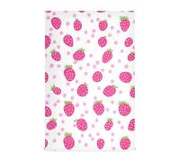 famyily Childish Peach Strawberry Polka Dot tea towels kitchen printed microfiber hand towel kitchen towels absorbent cotton western kitchen hand towels style reusable farm 28x18in set of 4