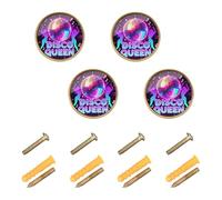 famyily Disco Queen 70's Disco Knobs for Cabinets and Drawers Closet Knobs 1.26 Inch (32mm) for Living Room 4 Pack