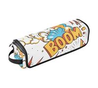 famyily Hair Tool Travel Bag for Women with Heat Resistant Mat Heating Tools Travel Bag Organizer for Flat Irons, Straighteners, Curling Irons, Cartoon Scrawl Letters Yellow