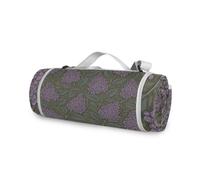 famyily Round Beach Necessities - Fits 2 Adults, Summer Accessories Foldable Outdoor Playmat for Beach Mat or Family Outdoor Camping Party 58 in (William Morris Lilac Pattern)