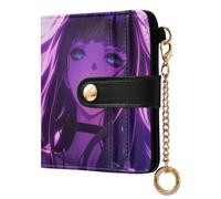 famyily Trendy Ladies Lightweight Foldable Wallet Waterproof Premium PU Leather Wallet for Women Boys Girls- Beauty Psycho Anime