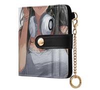 famyily Trendy Women's Small Folding Wallet Fancy Premium PU Leather Wallet for Women- White Hat Anime Sports Beauty