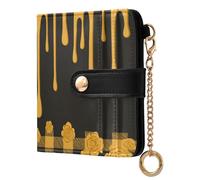 famyily Trendy Women's Small Folding Wallet Waterproof PU Leather Folding Wallet for Women Boys Girls- Canary Rose Yellow