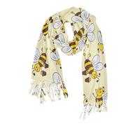 famyily Vector Pattern Bee Happy Good Luck shawls and wraps trendy Imitation cashmere scarves for women winter for holiday gifts