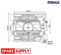 FAN, AIR CONDITIONING CONDENSER FOR BMW E39 MAHLE ACF 24 000S