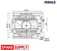 FAN, AIR CONDITIONING CONDENSER FOR BMW E39 MAHLE ACF 24 000S