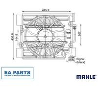 Fan, air conditioning condenser for BMW E39 MAHLE ACF 24 000S NEW