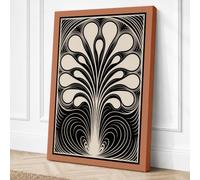 Fan Art Deco Canvas Wall Art Print 18x12 Inch