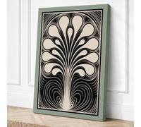 Fan Art Deco Canvas Wall Art Print 36x24 Inch