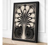 Fan Art Deco Canvas Wall Art Print 36x24 Inch