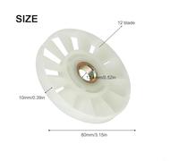 Fan Blade for 0810 Electric Pick - 12-Blade Wind Vane Motor Replacement, 80mm Outer Diameter, 13.4mm Shaft Hole, Compatible with P