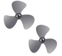 Fan Blade Replacement Parts, 3-Leaf Plastic Fan Blades, Universal Cooling Accessories For Pedestal, Standing And Desktop Fans Home & Office Use，Grey (Grey-2pc)
