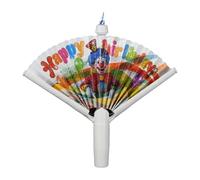 Fan Candle - 15 cm | Birthday Decoration, Unique Safe Design, Alternative to the Traditional: Suitable for Any Celebration, Birthday, Celebration N