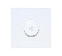 Fan Controller 86mm Knob Stepless Regulator for Ceiling Exhaust Fans 300W for pwm Compatible White UK Wall Switch