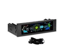 Fan Controller For PC Chassis Fan Speed Adjuster 5 Cooling Fans/CPU Fan Control Panel 5.25inch Large LCD For Touch Scr
