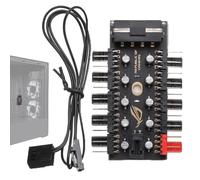 Fan Controller - Speed Management Module, Desktop Extension, Centralized Cable Routing, Simultaneous Pwm Synchronization, High Performance Cooling Adapter, 4 Pin 3 Pin Connector Block