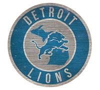 Fan Creations Detroit Lions Wood Sign 12 Inch Round State Design