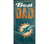 Fan Creations Miami Dolphins Best Dad Sign, Engineered Wood, Size