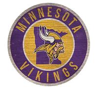 Fan Creations Minnesota Vikings Wood Sign 12 Inch Round State Design