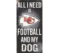 Fan Creations Sign Kansas City Chiefs Football and My Dog, Multicolored