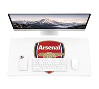 Fan Decor Arsenal Desk Mat 35x60cm - Desk Protector Mat Non Slip, Durable, Easy Clean Desk Pad - Mousemat for Desktop, Gaming, Office Accessories, Mousepad - Licensed Arsenal Gifts for Men & Boys