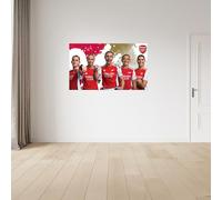 fan decor Arsenal FC Vinyl Wall Sticker - Medium (100cm (w) x 60cm (h) - Womens Player Mix 1
