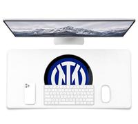 Fan Decor Inter Milan Large Desk Mat 43x90cm - Desk Protector Mat Non Slip, Durable, Easy Clean Desk Pad - Mousemat for Desktop, Gaming, Office Accessories, Mousepad - Inter Milan Gifts for Men & Boys