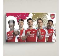 fan decor Licensed Décor Arsenal FC Acrylic Wall Art - Small (65cm (w) x 40cm (h) - Mens Player Mix 1