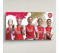 fan decor Licensed Décor Arsenal FC Acrylic Wall Art - Small (65cm (w) x 40cm (h) - Womens Player Mix 1