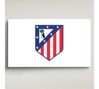 fan decor Licensed Décor Atlético de Madrid Acrylic Wall Art - Medium (100cm (w) x 60cm (h) - Full Colour Crest on White