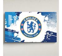 fan decor Licensed Décor Chelsea FC Acrylic Wall Art- Large (130cm (w) x 80cm (h) - Full Colour Crest on Graphic Splash