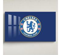 fan decor Licensed Décor Chelsea FC Acrylic Wall Art- Small (65cm (w) x 40cm (h) - Full Crest on Secondary Dark Blue