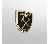 fan decor Licensed Décor officially licensed West Ham United FC Plaque (45X50cm) 3mm Brushed Gold Aluminium Composite