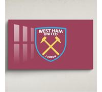fan decor Licensed Décor West Ham United FC Acrylic Wall Art- Medium (100cm (w) x 60cm (h) - Colour Crest on Claret