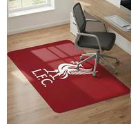 fan decor Liverpool Office Chair Mat 125x100cm - Non Slip Floor Mat for Carpet or Hardwood Floor - LFC Plastic Floor Mats for Office, Man Cave, Gaming Rug - Licensed Liverpool Gifts for Men & Boys