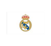 fan decor Real Madrid Vinyl Wall Sticker - Medium (100cm (w) x 60cm (h) - Full Colour Crest on White