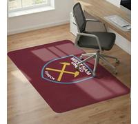 fan decor West Ham Office Chair Mat 125x100cm - Non Slip Floor Mat for Carpet or Hardwood Floor - Plastic Floor Mats for Bedroom, Office, Man Cave, Gaming Rug - Licensed West Ham Gifts for Men & Boys
