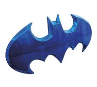 Fan Emblems Batman Car Emblem - 1989 Batwing Batarang Symbol 3D Auto Badge - COLOR: Blue Chrome - SIZE: 3.8 x 1.8 x 0.2 inches - Officially Licensed DC Car Accessories