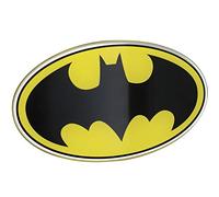 Fan Emblems Batman Domed Chrome Car Decal - 1989 Logo (Black, Yellow and Chrome)