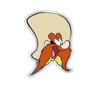 Fan Emblems Looney Tunes Yosemite Sam Car Decal Domed/Multicolor/Chrome Finish, Automotive Emblem Sticker Easily Applies to Cars, Trucks, Motorcycles, Laptops, Cellphones, Windows, Almost Anything