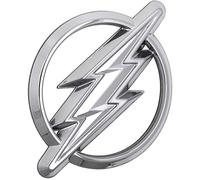 Fan Emblems The Flash Logo 3D Car Emblem Chrome, DC Comics Justice League Automotive Sticker Decal Badge Flexes to Fully Adhere to Cars, Trucks, Motorcycles, Laptops, Windows, Almost Anything