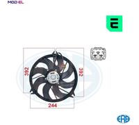 FAN ENGINE COOLING 352079 FOR PEUGEOT 206+ KFT /KFX /KFW /KFV /KFU8HX 1.4L 4cyl