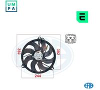 FAN ENGINE COOLING 352079 FOR PEUGEOT 206+ KFT /KFX /KFW /KFV /KFU8HX 1.4L 4cyl